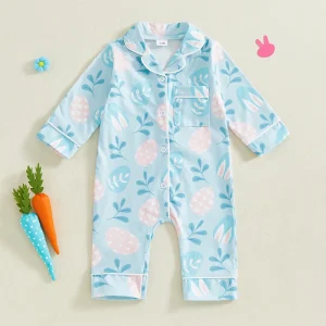 Adorable Toddler Floral Print Long Sleeve Romper