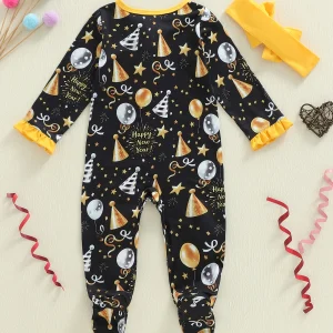Toddler Girls Christmas Outfits Snowflake Print