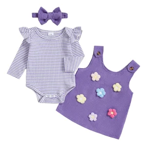 Adorable Baby Girl 3-Piece Outfit Set