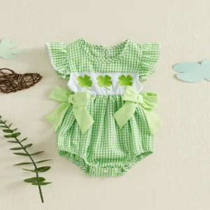 Newborn Floral Romper Baby Girl Summer Embroidery